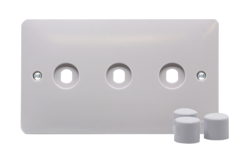 Rotary Dimmer Switch Plate 3 Gang